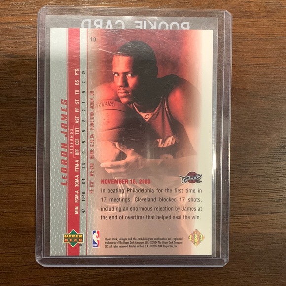 Lebron James Upper-Deck Rookie Card #10 - Picture 2 of 2